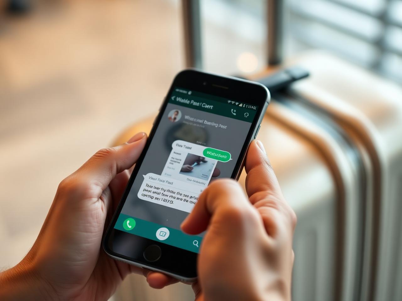 Persona in aeroporto che fotografa con lo smartphone il biglietto aereo e la comunicazione di cancellazione