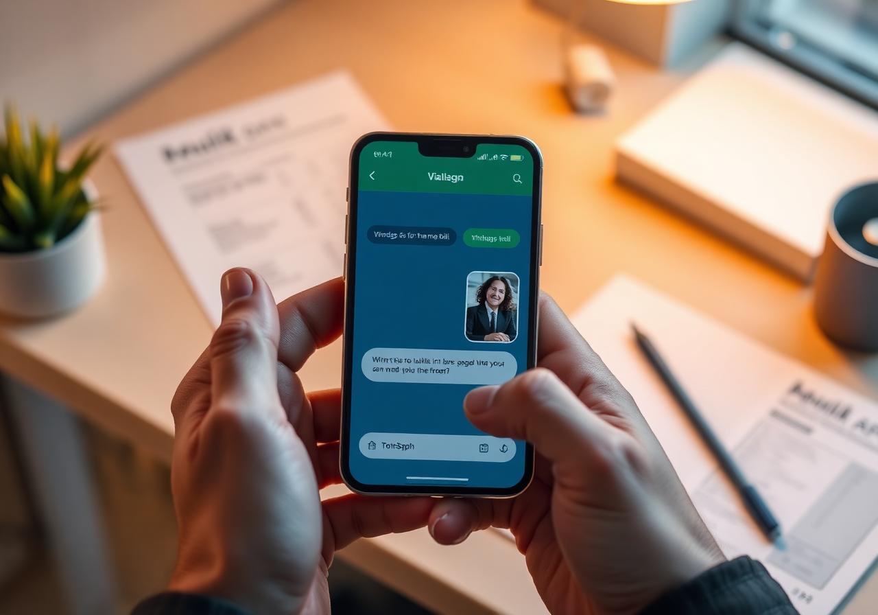 Cliente che invia la bolletta tramite WhatsApp